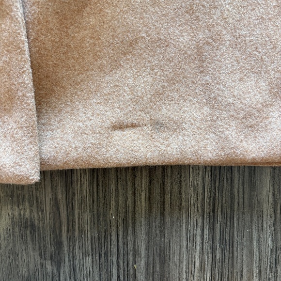 Women's Stitch and Feather Full Length Long Camel Brown Coat - Picture 9 of 9